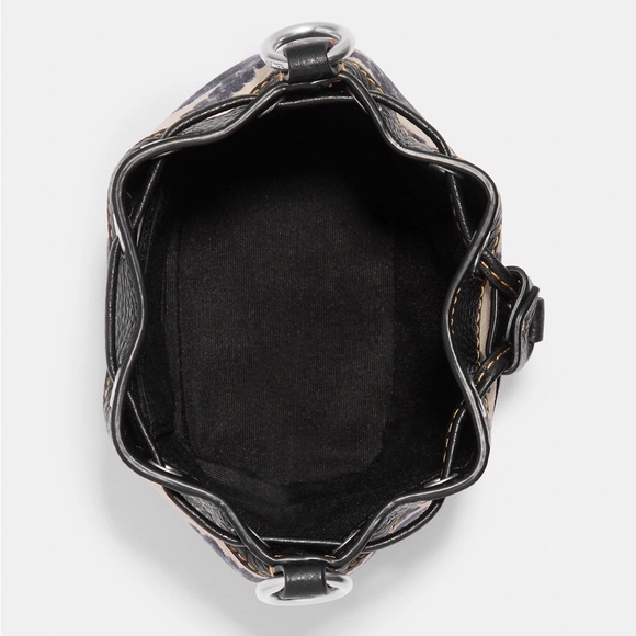 Coach Mini Dempsey Bucket Bag With Houndstooth Print And Patch - Picture 8 of 8